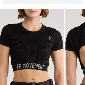 FP Movement by Free People Black Crop Top